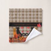 Halloween Kitty Kat Handdoek (Wasdoekje)