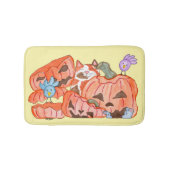 Halloween Kitty & SMashed Pumpkins Badmat (Voorkant)