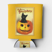 Halloween Kitty zit in Jack O Lantern Kan Koeler (Voorkant)