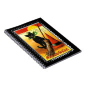 Halloween Kitty Zittende Heksenhoed Notitieboek (Rechterzijde)