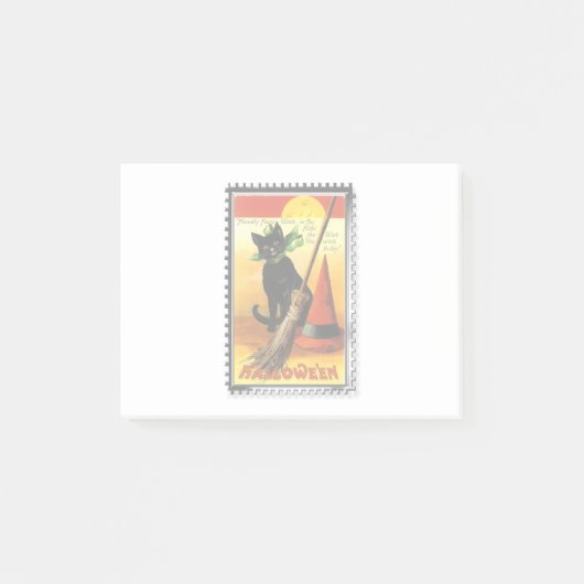 Halloween Kitty Zittende Heksenhoed Post-it® Notes (Voorkant)