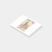 Halloween Kitty Zittende Heksenhoed Post-it® Notes (Schuin)