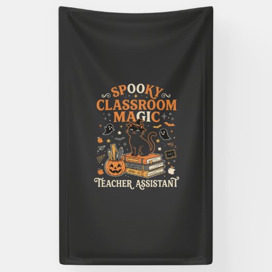 Halloween Klaslokaal Magie Spandoek (Verticaal)