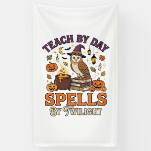 Halloween Klaslokaal Maneschijn Magie Spandoek