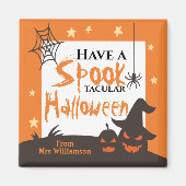 Halloween Klaslokaal Spook-Tacular Sinaasappel Magneet (Voorkant)