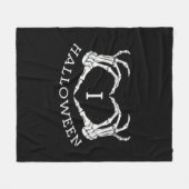 Halloween! Klassiek - Skelet Handen Hart Fleece Deken (Voorkant (Horizontaal))