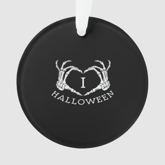 Halloween! Klassiek - Skelet Handen Hart Ornament (voorkant)