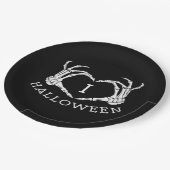 Halloween! Klassiek - Skelet Handen Hart Papieren Bordje (Gekanteld)