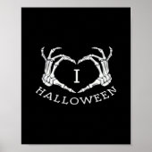 Halloween! Klassiek - Skelet Handen Hart Poster (Voorkant)