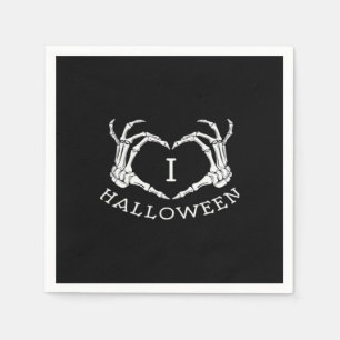 Halloween! Klassiek - Skelet Handen Hart Servet