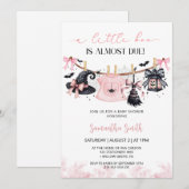 Halloween kleding lijn meisje Baby shower Kaart (Voorkant / Achterkant)