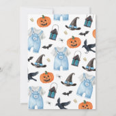 Halloween Kleding Little Boo Baby shower Kaart (Achterkant)
