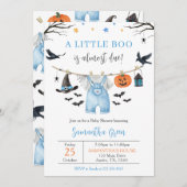Halloween Kleding Little Boo Baby shower Kaart (Voorkant / Achterkant)