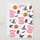 Halloween Kleding Little Boo Baby shower Kaart (Achterkant)