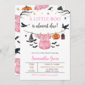 Halloween Kleding Little Boo Baby shower Kaart (Voorkant / Achterkant)