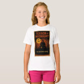 Halloween kleding retro Terror bij Midnight Poster T-shirt (Voorkant volledig)
