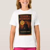 Halloween kleding retro Terror bij Midnight Poster T-shirt (Voorkant)