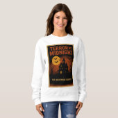 Halloween kleding retro Terror bij Midnight Poster Trui (Voorkant volledig)