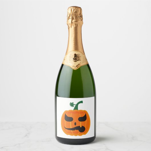 Halloween Kleding Sparkling Wijnetiket (Voorkant)