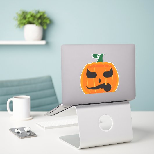 Halloween Kleding Sticker (Laptop op bureau)