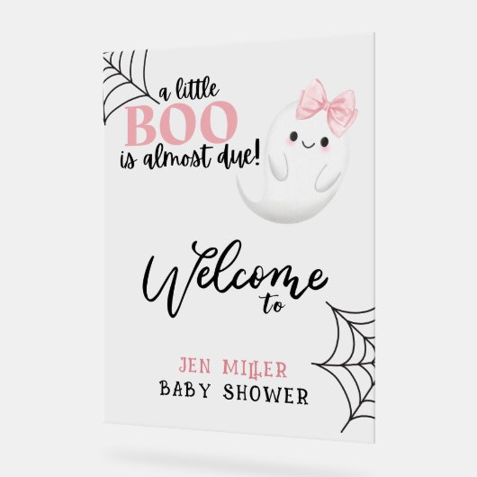 Halloween kleine boo Geesten welkom baby shower Acryl Bord (Hoek)