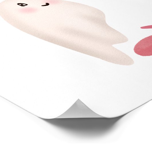 Halloween kleine boo Geesten welkom baby shower Poster (Hoek)