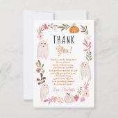 Halloween kleine boo Ghosts Schattig baby shower Bedankkaart (Voorkant)