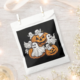 Halloween: Kleine Geister mit Kürbissen -  Bedankzakje