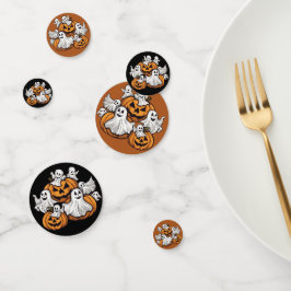 Halloween: Kleine Geister mit Kürbissen -  Confetti