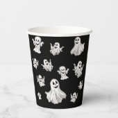 Halloween: Kleine Geister - Papieren Bekers (Achterkant)