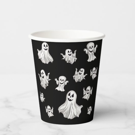 Halloween: Kleine Geister - Papieren Bekers (Voorkant)