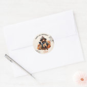 Halloween kleine heks verjaardagsronde Sticker (Envelop)