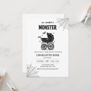 Halloween Kleine Monster Baby Shower Uitnodiging