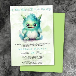 Halloween Kleine Monster Jongen Baby shower Kaart