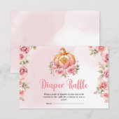 Halloween Kleine Pompoen Baby shower Luier Raffle Informatiekaartje (Voorkant / Achterkant)