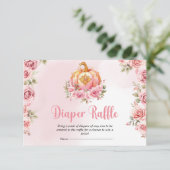 Halloween Kleine Pompoen Baby shower Luier Raffle Informatiekaartje (Staand voorkant)