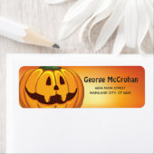 Halloween Kleine Pompoen Retouradres Etiket (Insitu)
