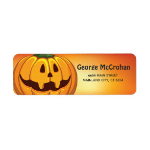 Halloween Kleine Pompoen Retouradres Etiket