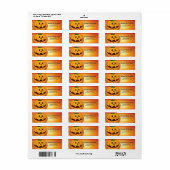 Halloween Kleine Pompoen Retouradres Etiket (Full Sheet)