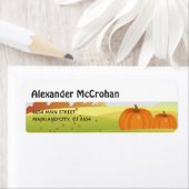 Halloween Kleine Pompoen Retouradres Etiket (Insitu)