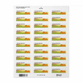 Halloween Kleine Pompoen Retouradres Etiket (Full Sheet)