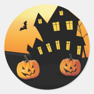 Halloween kleine pompoen ronde Sticker