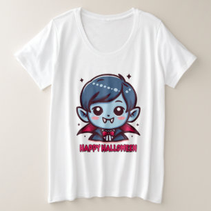 Halloween - Kleine schattige vampier Grote Maat T-shirt