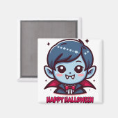 Halloween - Kleine schattige vampier Magneet (Voorkant / Achterkant)