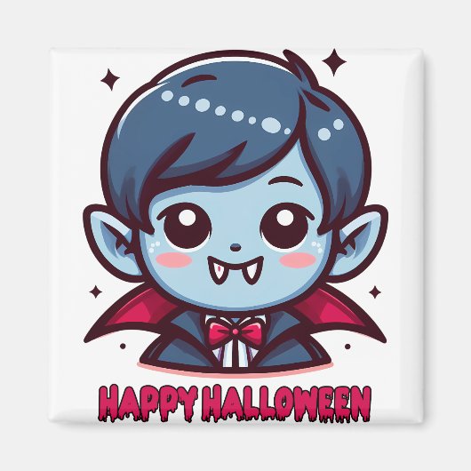 Halloween - Kleine schattige vampier Magneet (Voorkant)