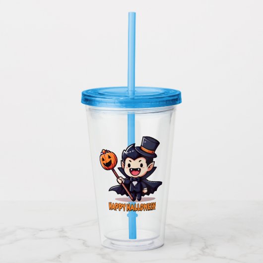 Halloween - Kleine vampier Acryl Drinkbeker (Voorkant)