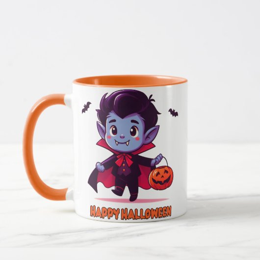 Halloween - Kleine Vampier en citrouille Mok (Links)