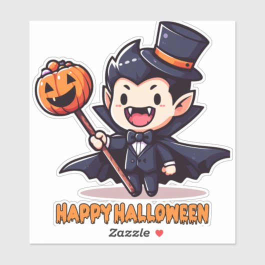 Halloween - Kleine vampier Sticker (Vel)
