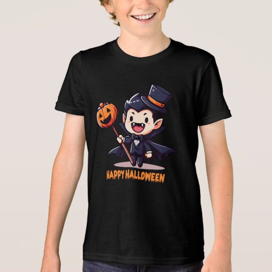 Halloween - Kleine vampier Tri-Blend Shirt (Voorkant)