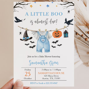 Halloween Kleren Little Boo Baby Shower Kaart